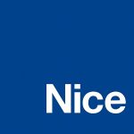 logo nice sobre fondo azul
